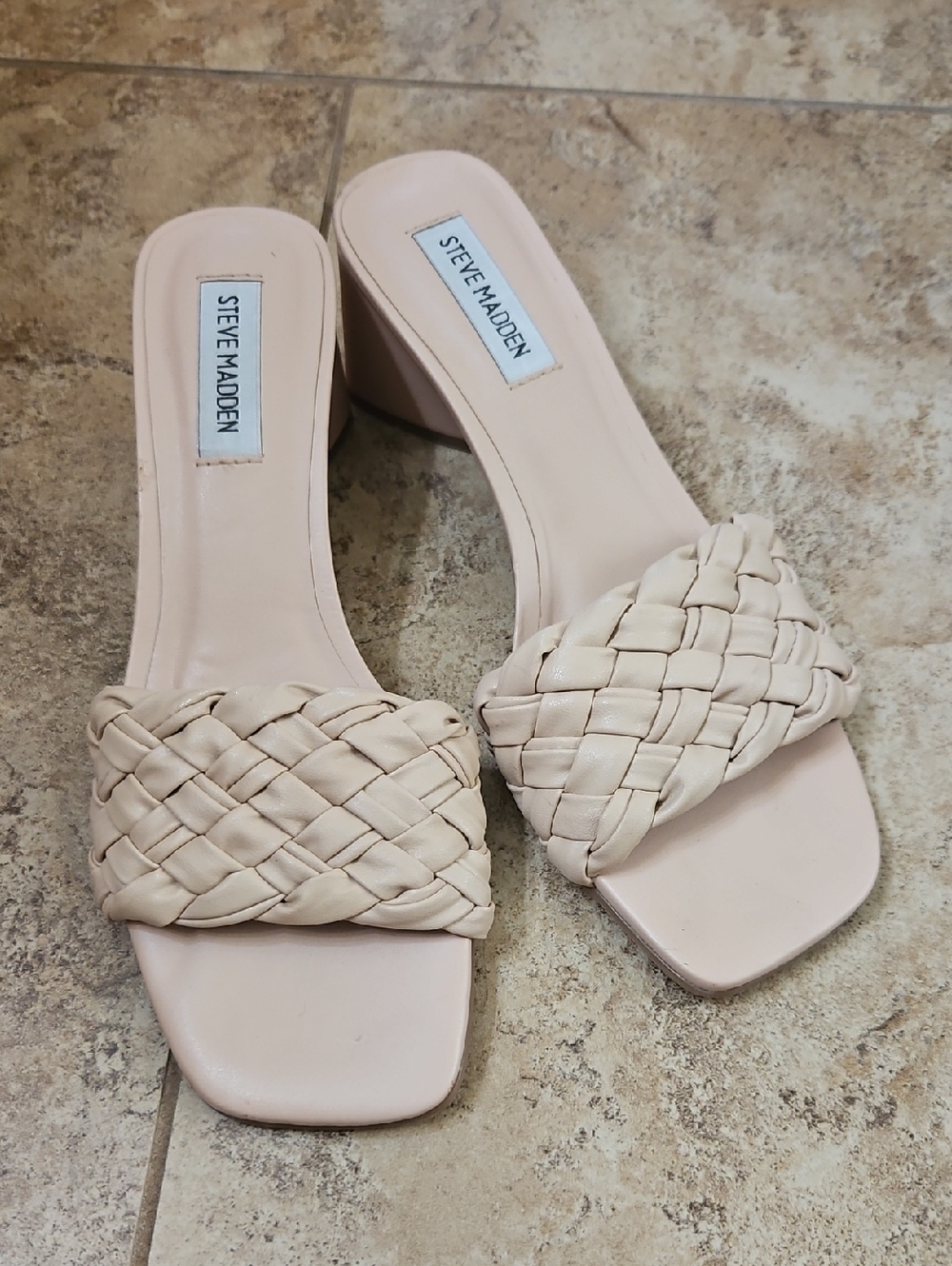 Steve Madden Braided Slide Mules in Light Brown